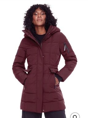 Alpine North Women’s Vegan Down Parka - Burgundy/Purple Winter Jacket - Like New